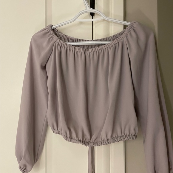 aritzia eleanora blouse lilac fog xxs - Picture 5 of 5